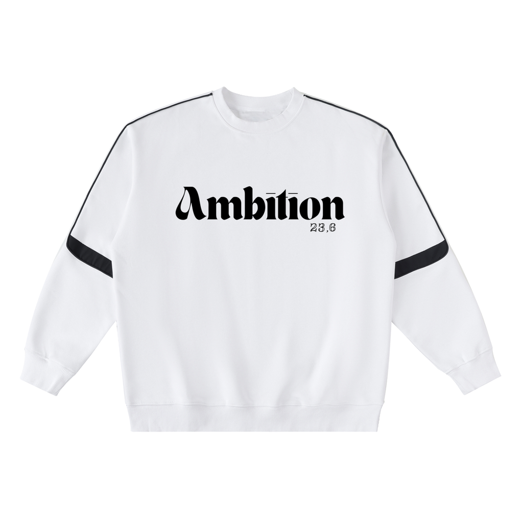 Ambition Oversized Crewneck Taped Sweatshirt Dark Logo 23.6