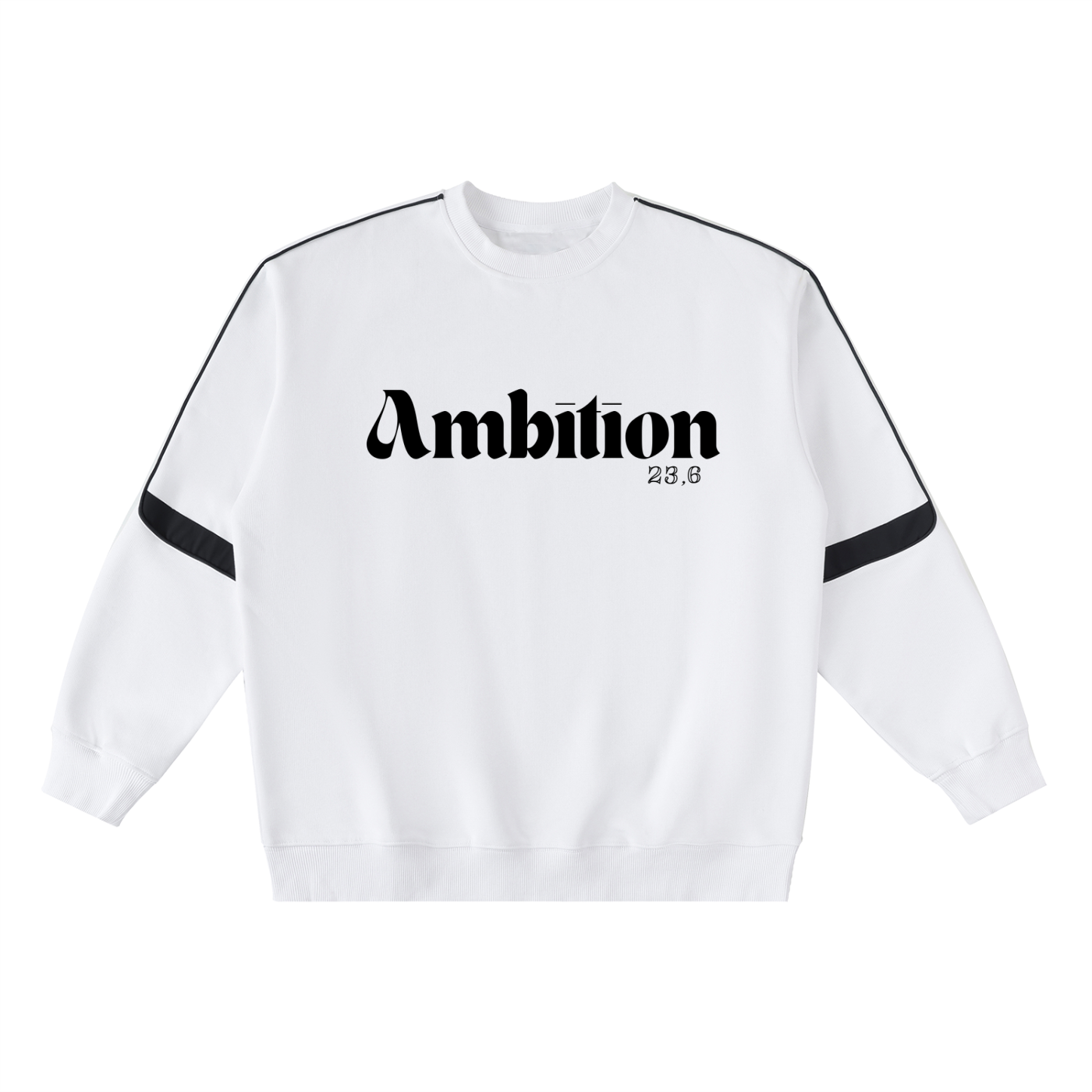 Ambition Oversized Crewneck Taped Sweatshirt Dark Logo 23.6