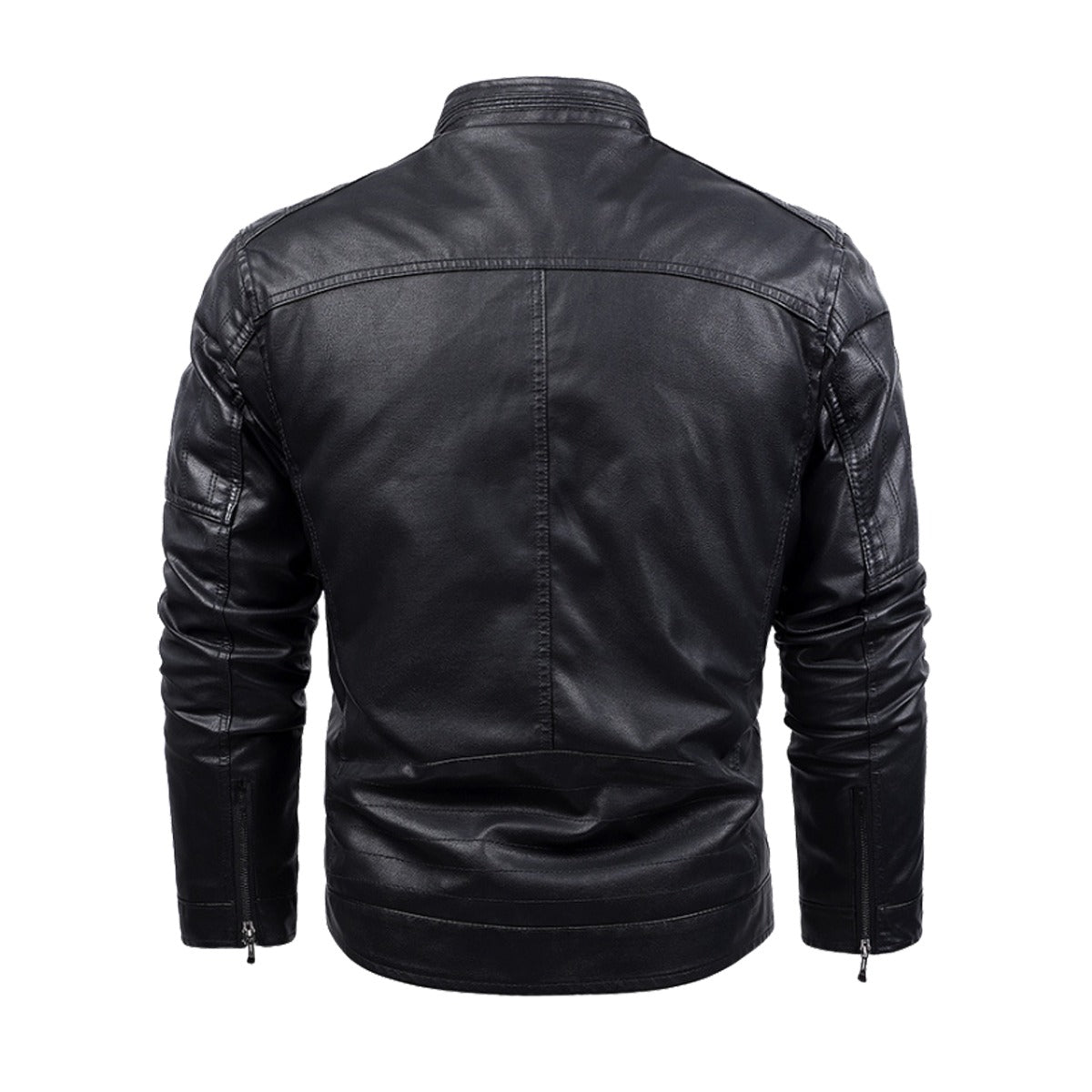 AP Fleece Zipper (PU) Leather Jacket