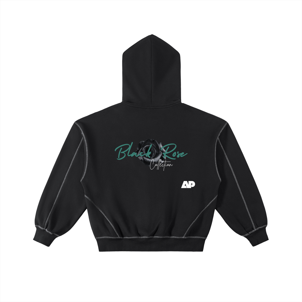 AP Contrast-Stitched Zip-Up Hoodie