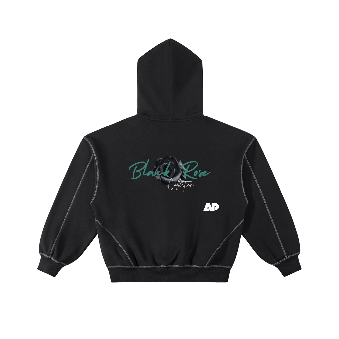 AP Contrast-Stitched Zip-Up Hoodie