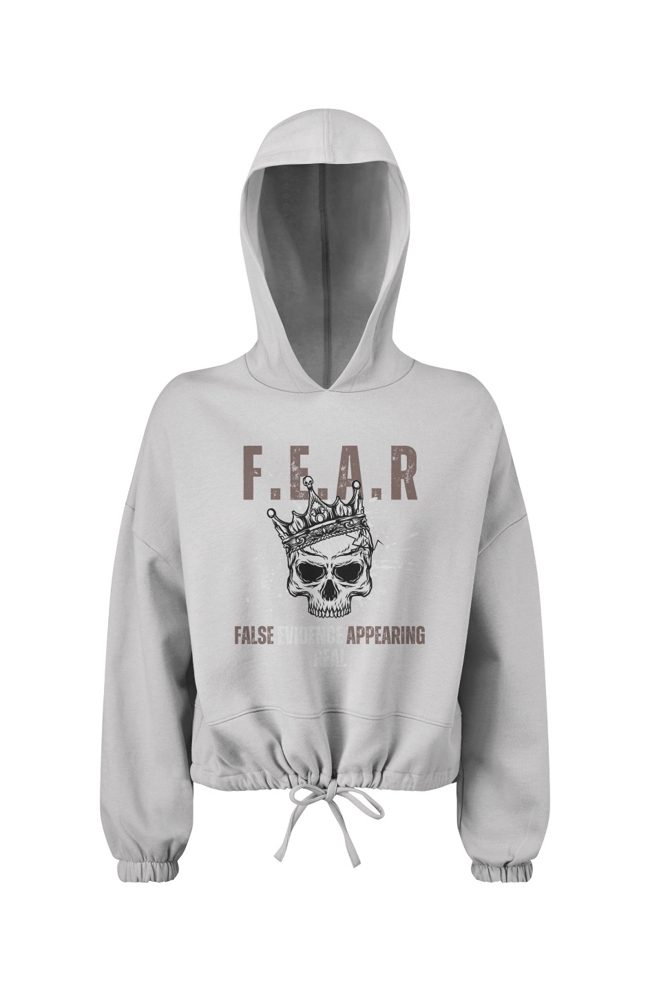 Ladies' Cropped Oversize Hooded Sweatshirt