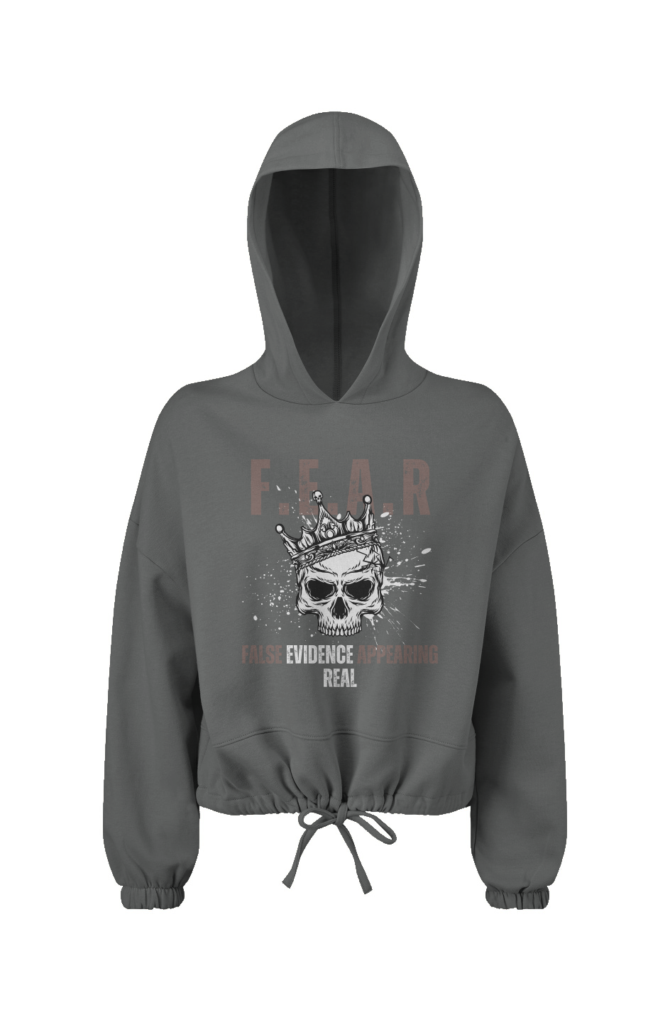Ladies' Cropped Oversize Hooded Sweatshirt