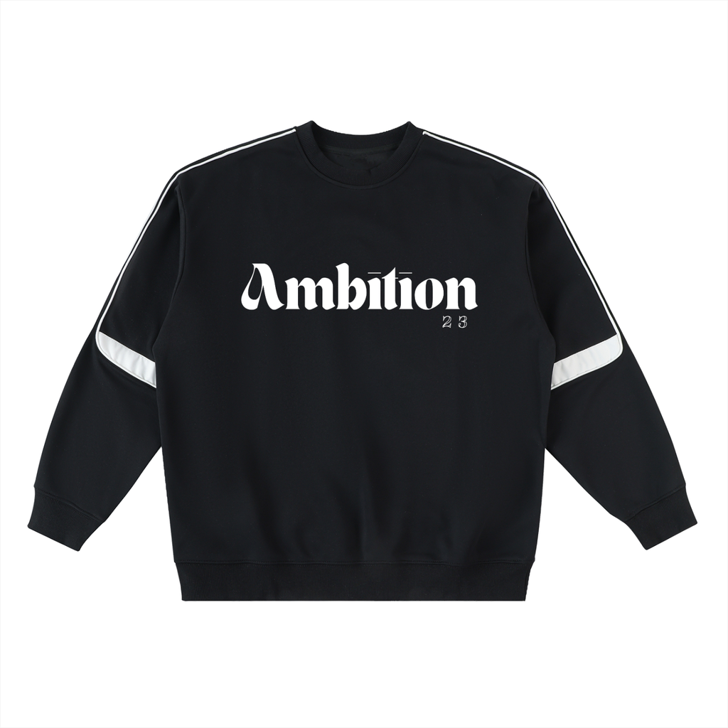 Ambition Oversized Crewneck Taped Sweatshirt Light Logo 23