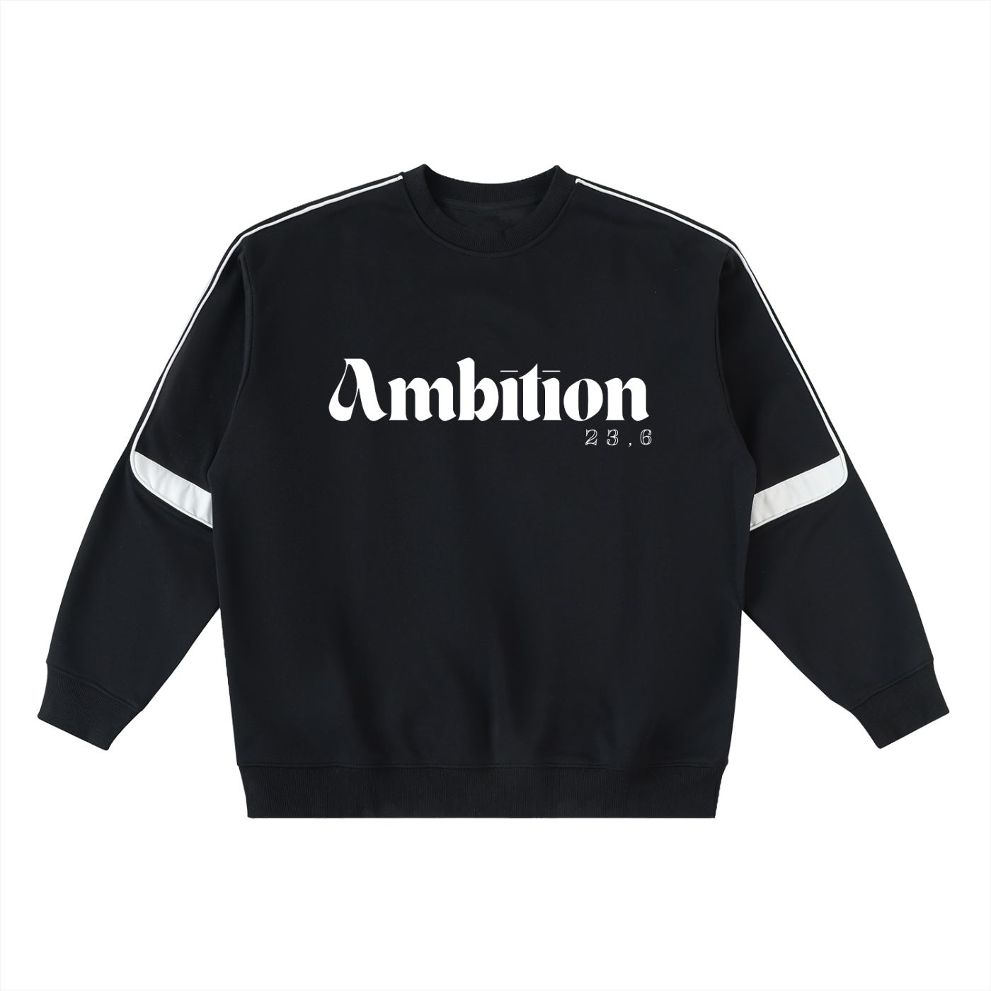 Ambition Oversized Crewneck Taped Sweatshirt Light Logo 23.6