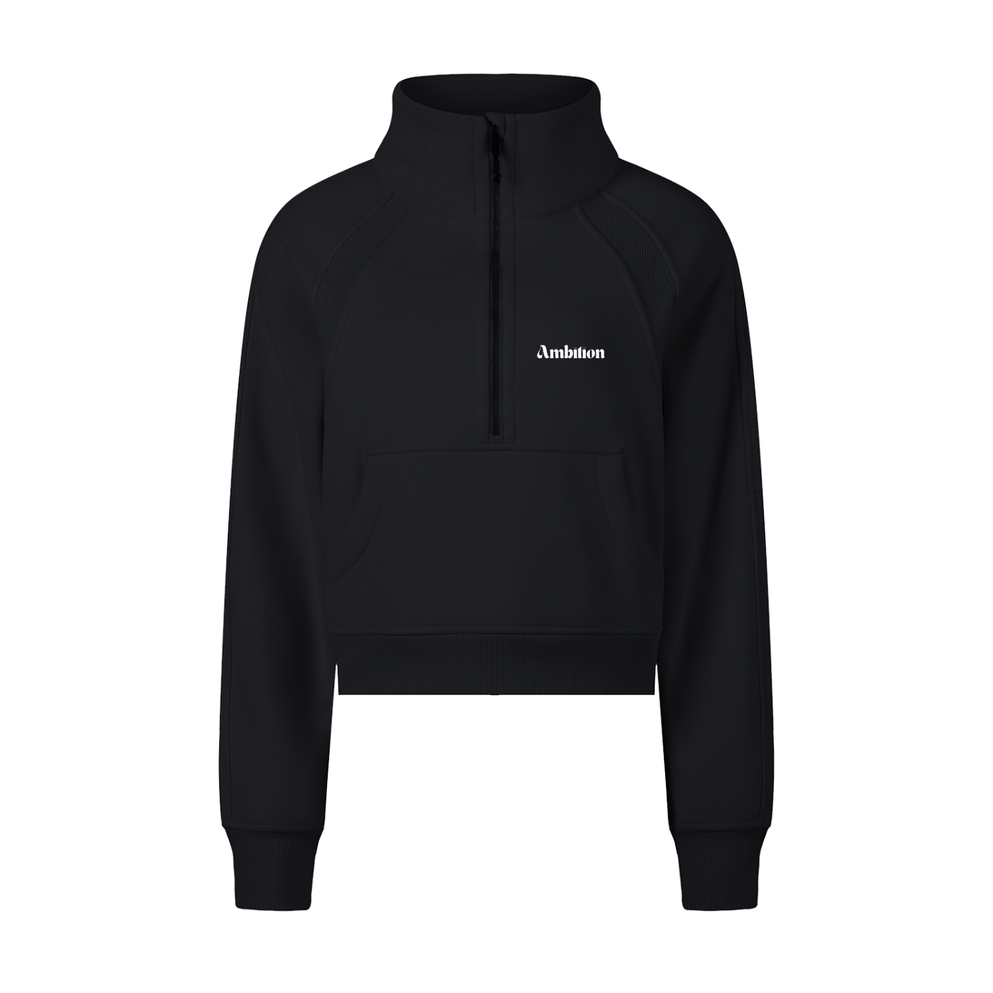 Cropped Half-Zip Sweatshirt