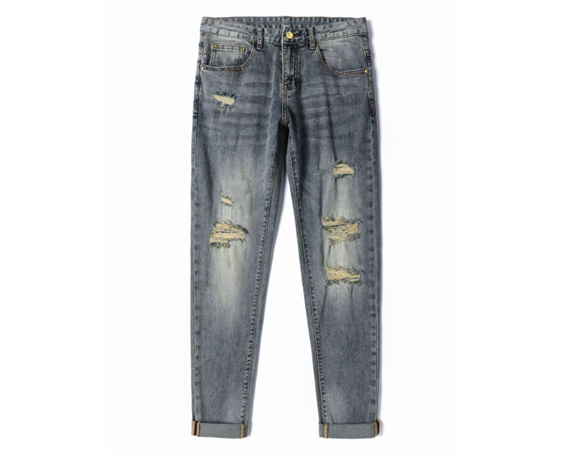 Distressed Slim Fit Jeans