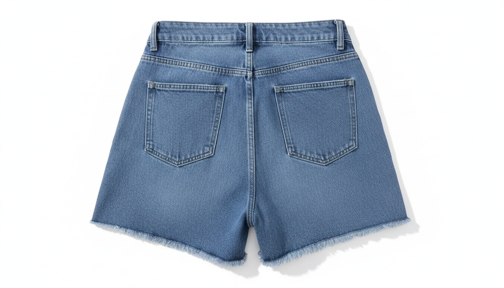 Raw Hem Slit Denim Shorts
