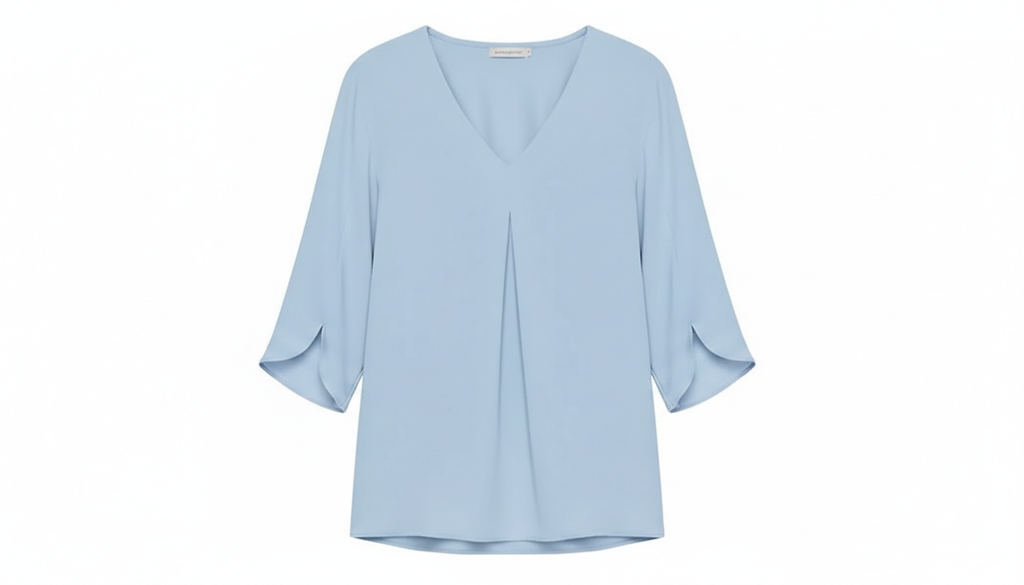 V-Neck 3/4 Sleeve Blouse