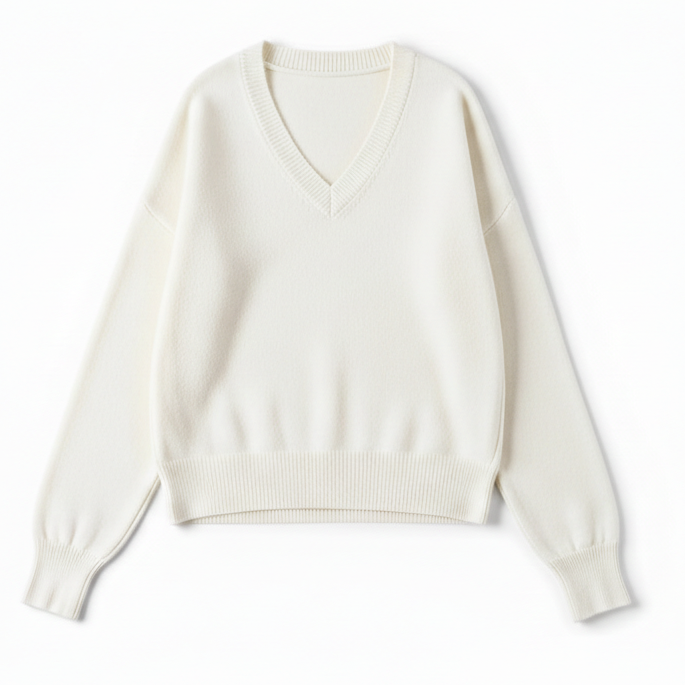 A/P V-Neck Loose Fit Sweater