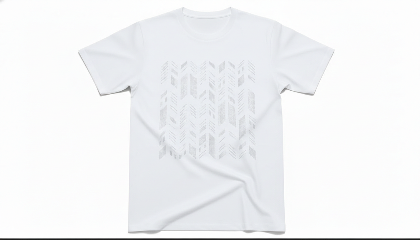 Round Neck Embroidered T-Shirt