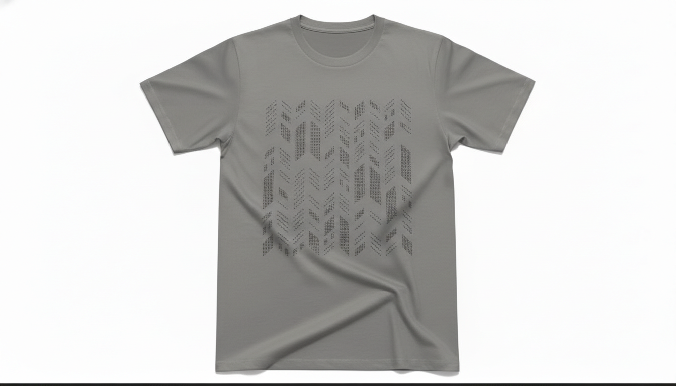 Round Neck Embroidered T-Shirt