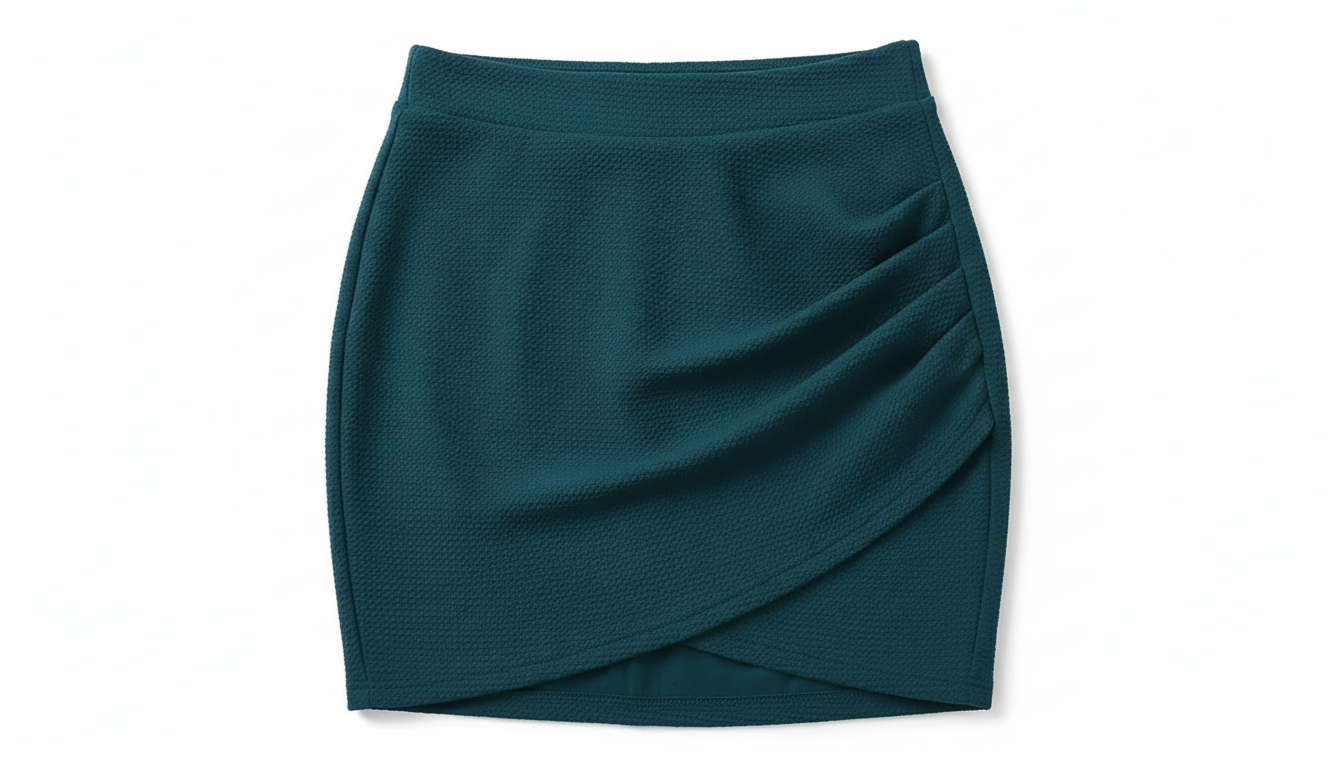 Ruched Elastic Waist Skirt