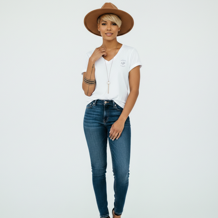 AP relaxed v-neck t-shirt