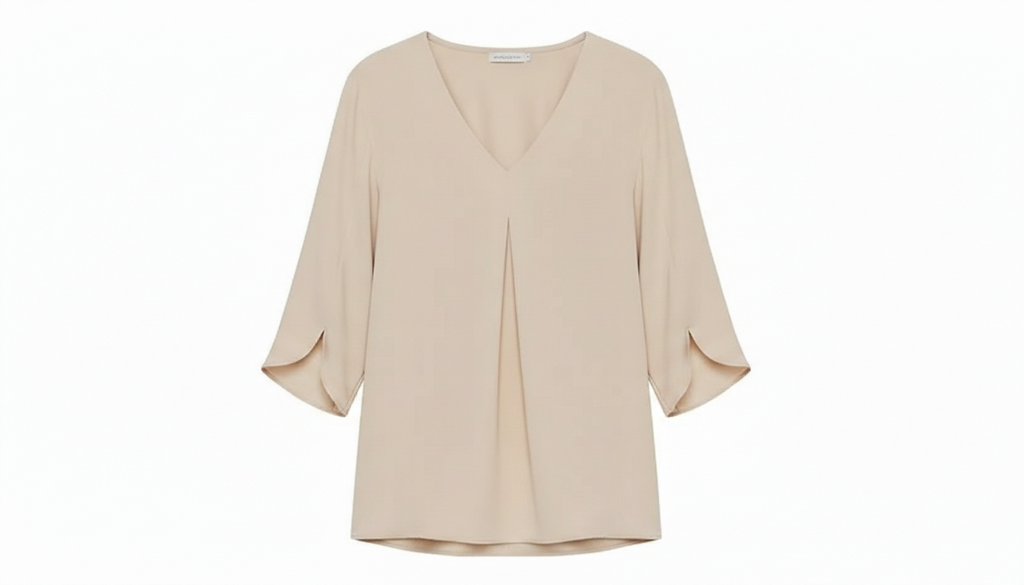 V-Neck 3/4 Sleeve Blouse