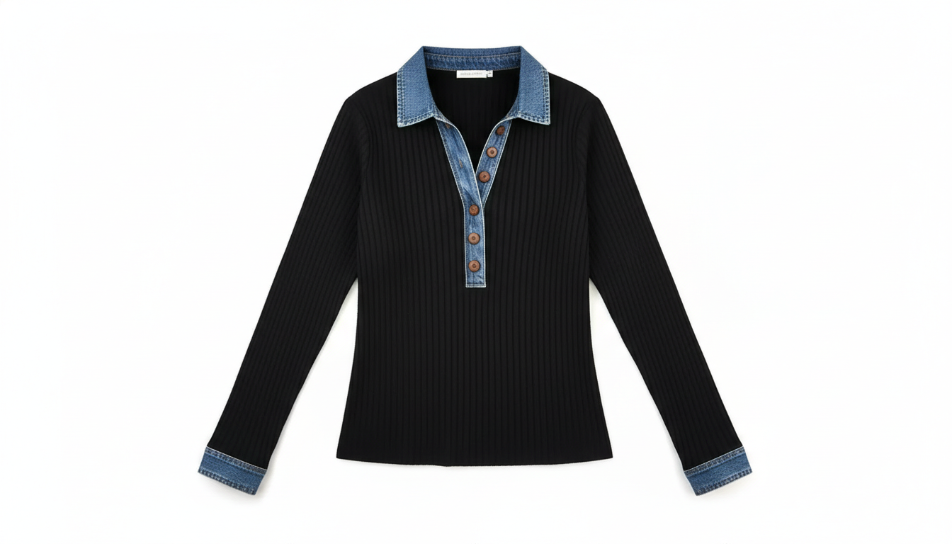 Detail Ribbed Knit Top