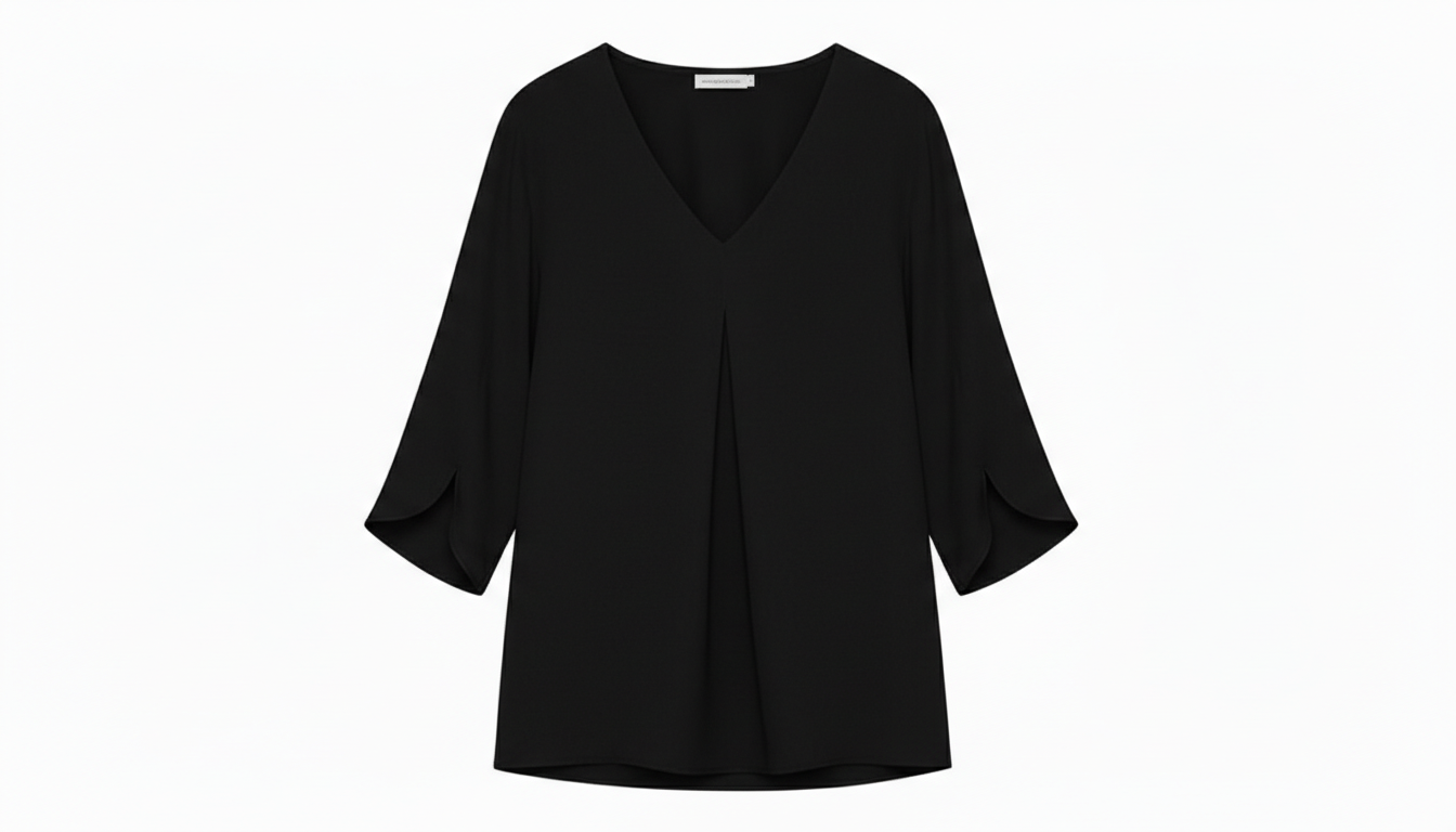 V-Neck 3/4 Sleeve Blouse