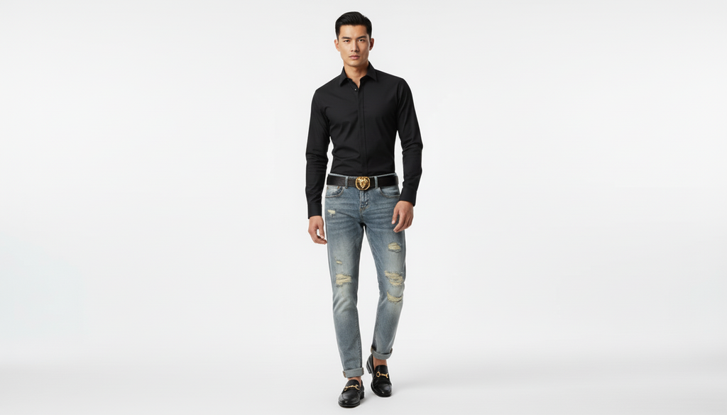 Distressed Slim Fit Jeans