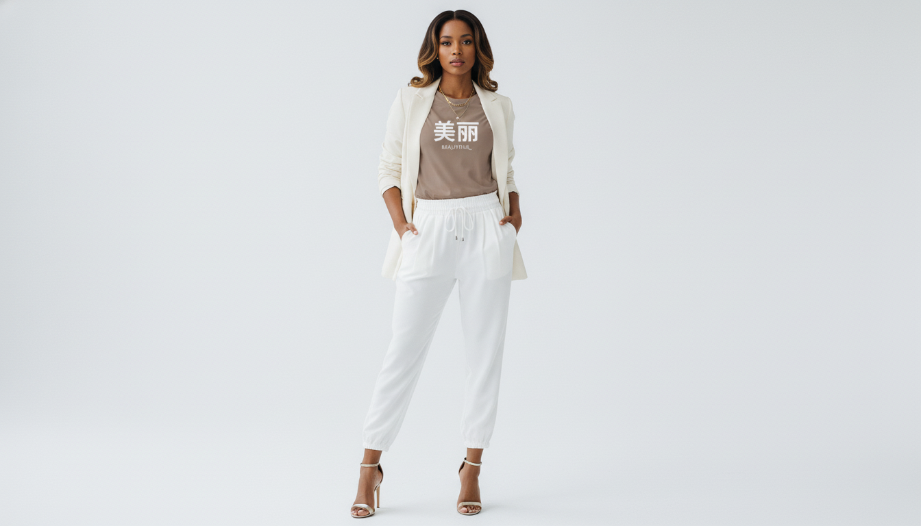 Drawstring Paper-bag Waist Cropped Joggers