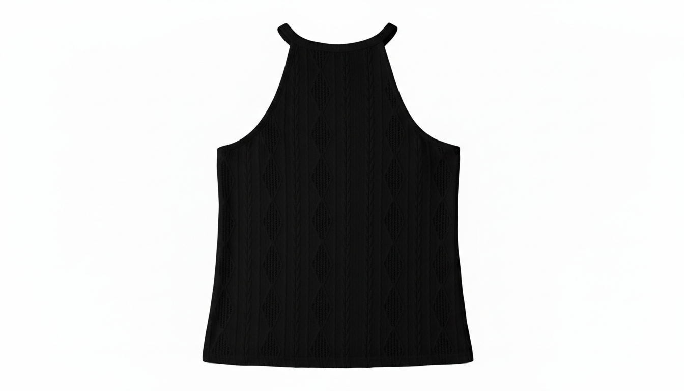 Textured Round Neck Tank
