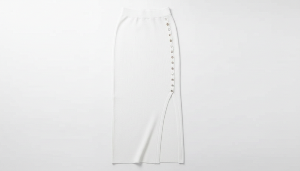 Slit Elastic Waist Skirt