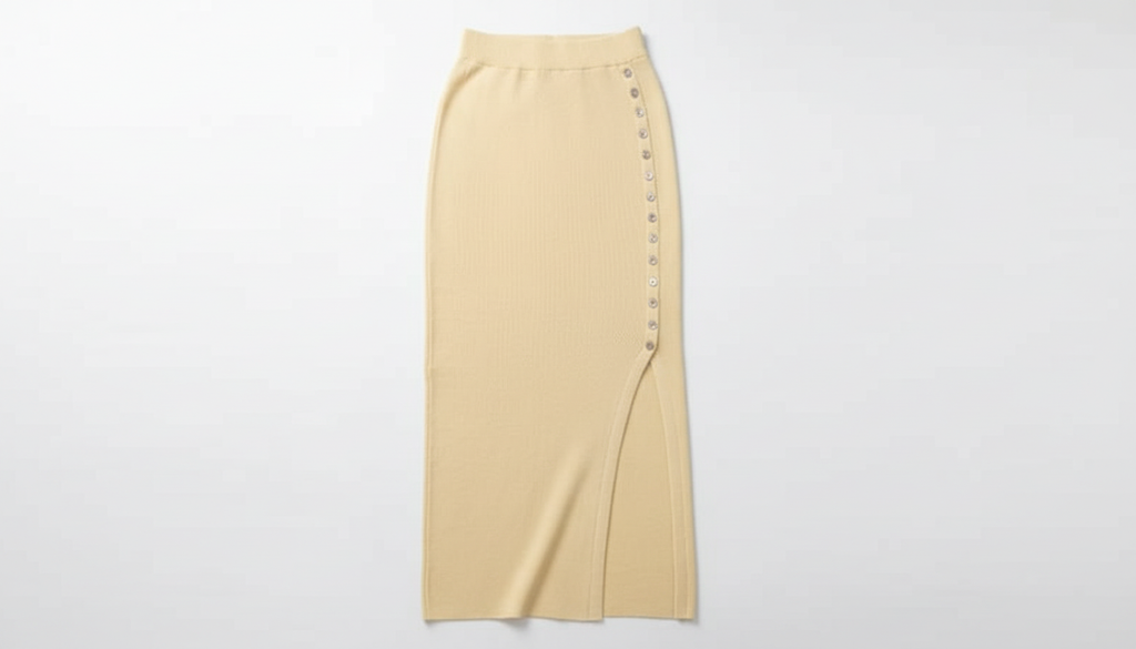 Slit Elastic Waist Skirt