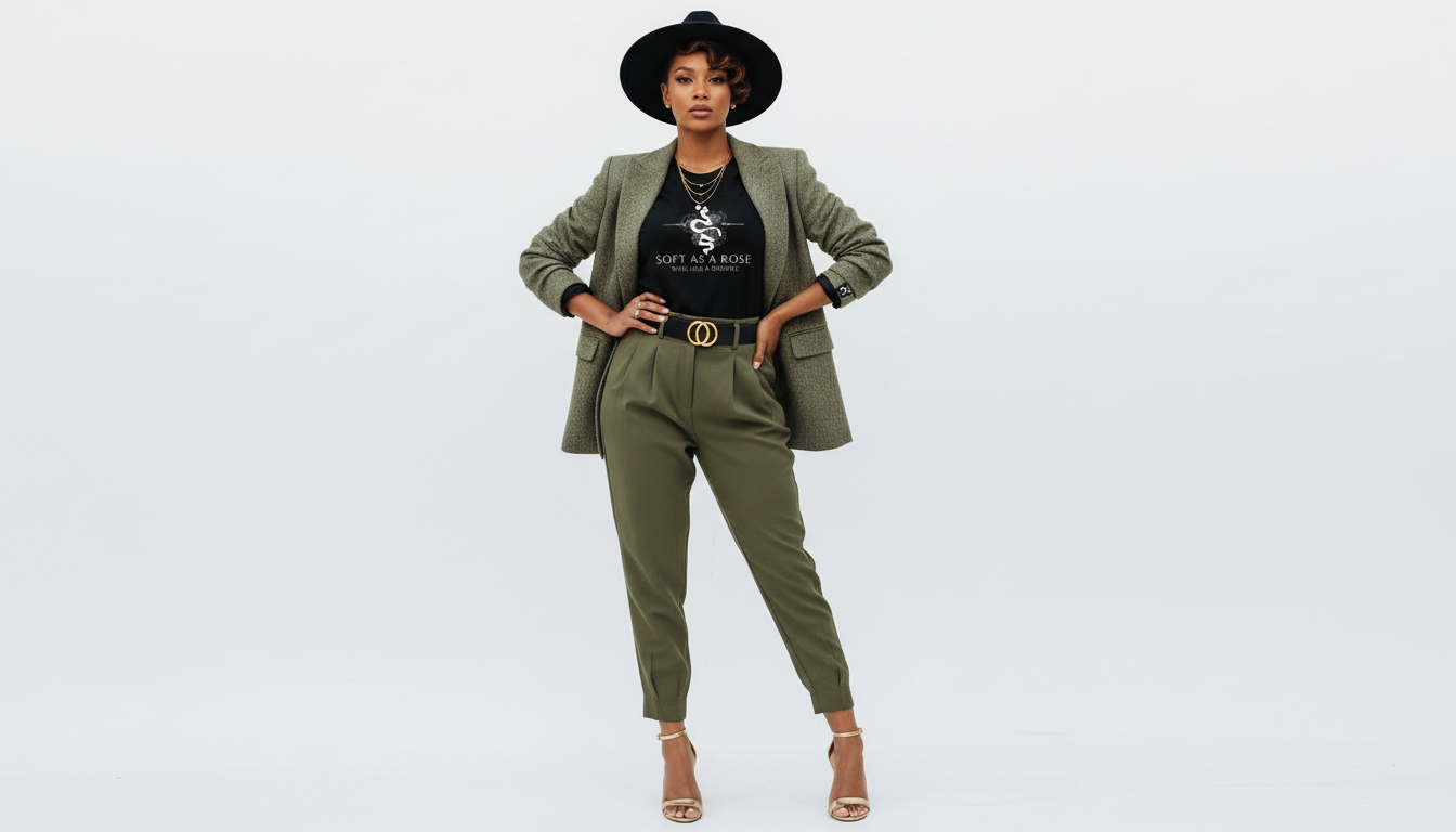 High Waist Cropped Pants