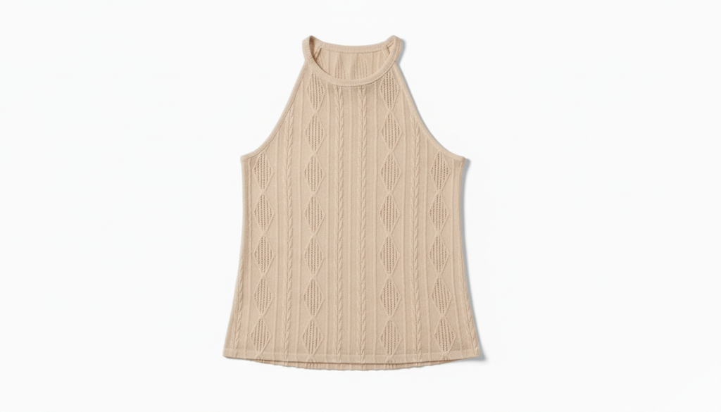 Textured Round Neck Tank