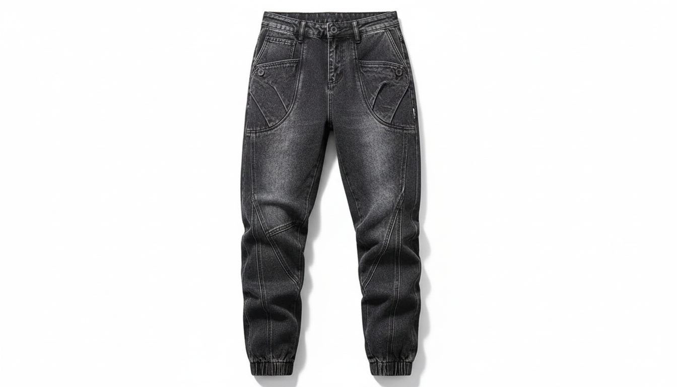 Washed Cargo Jogger Jeans