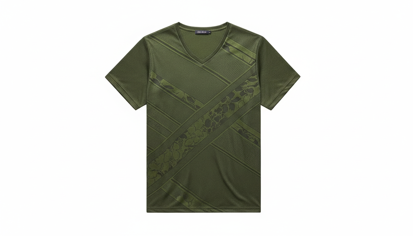 Men's Plus Size V-Neck Short Sleeve T-Shirt
