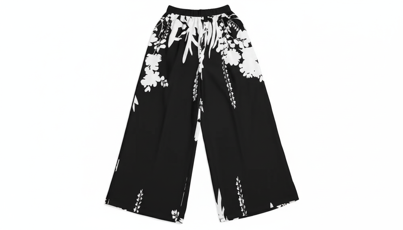 Printed Wide Leg Pants