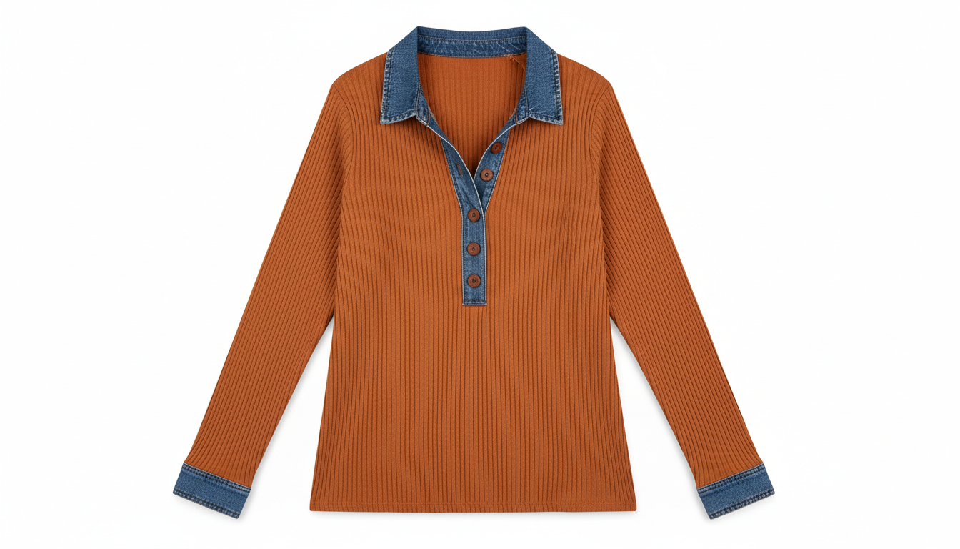 Detail Ribbed Knit Top