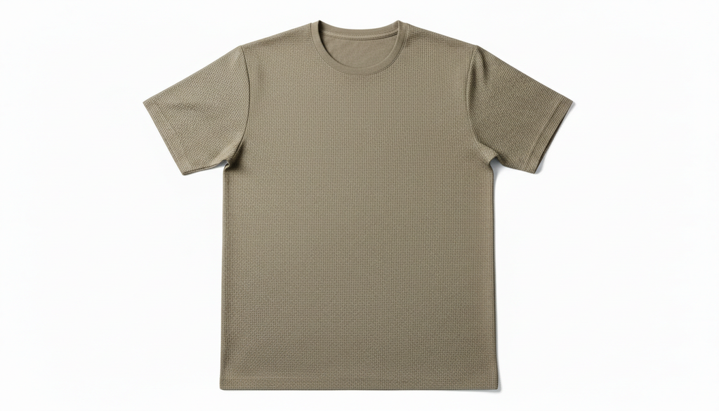 Men's Plus Size Breathable Texture Short Sleeve T-Shirt