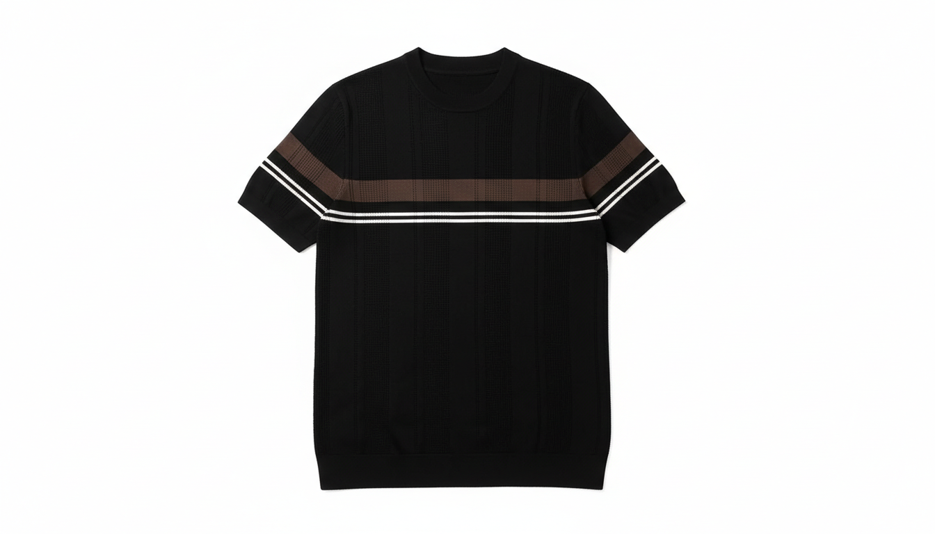 Plus Size Striped Short Sleeve Shirt