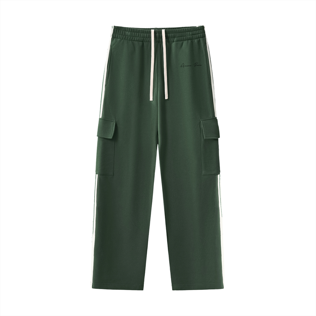 Side Stripe Straight-Leg Pants