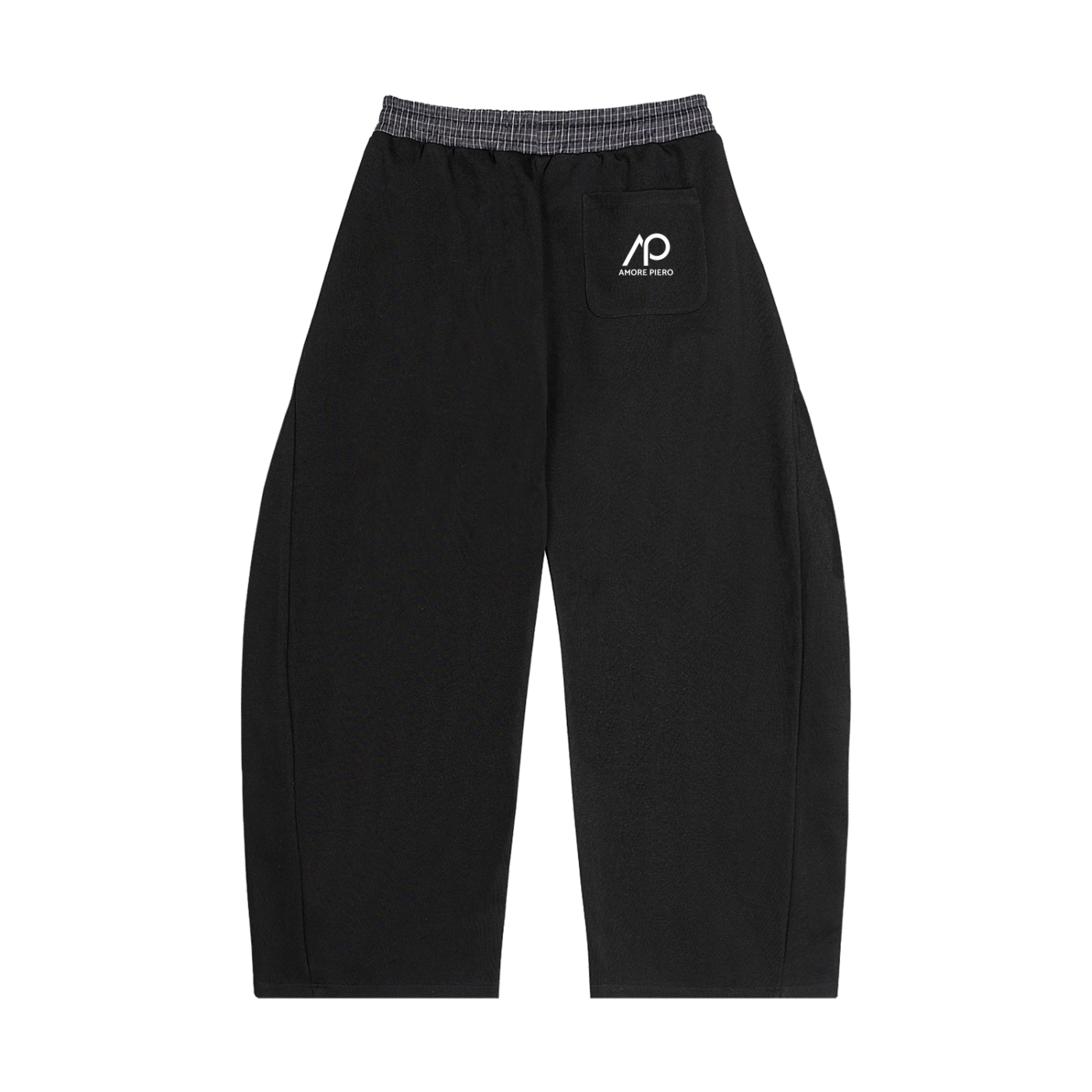 Women's Plaid Waistband Barrel Sweatpants