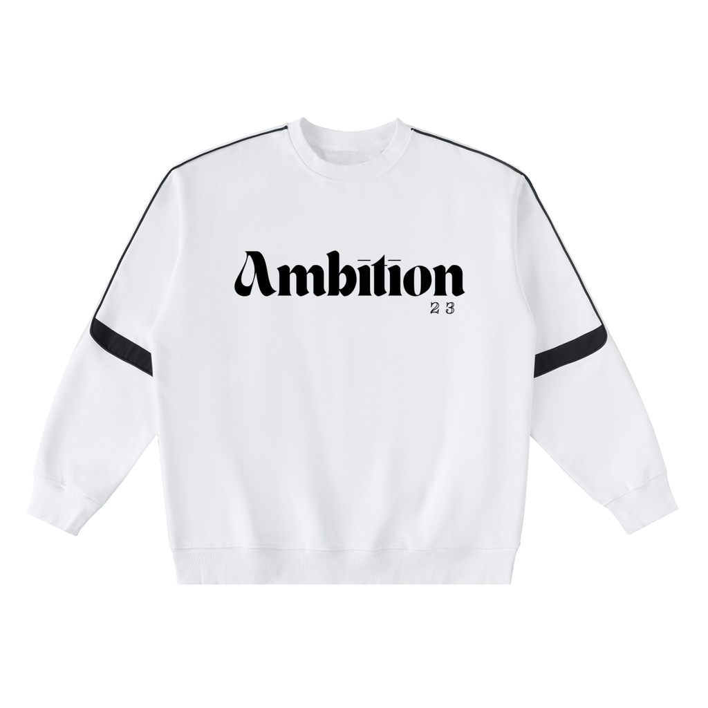 Ambition Oversized Crewneck Taped Sweatshirt Dark Logo 23