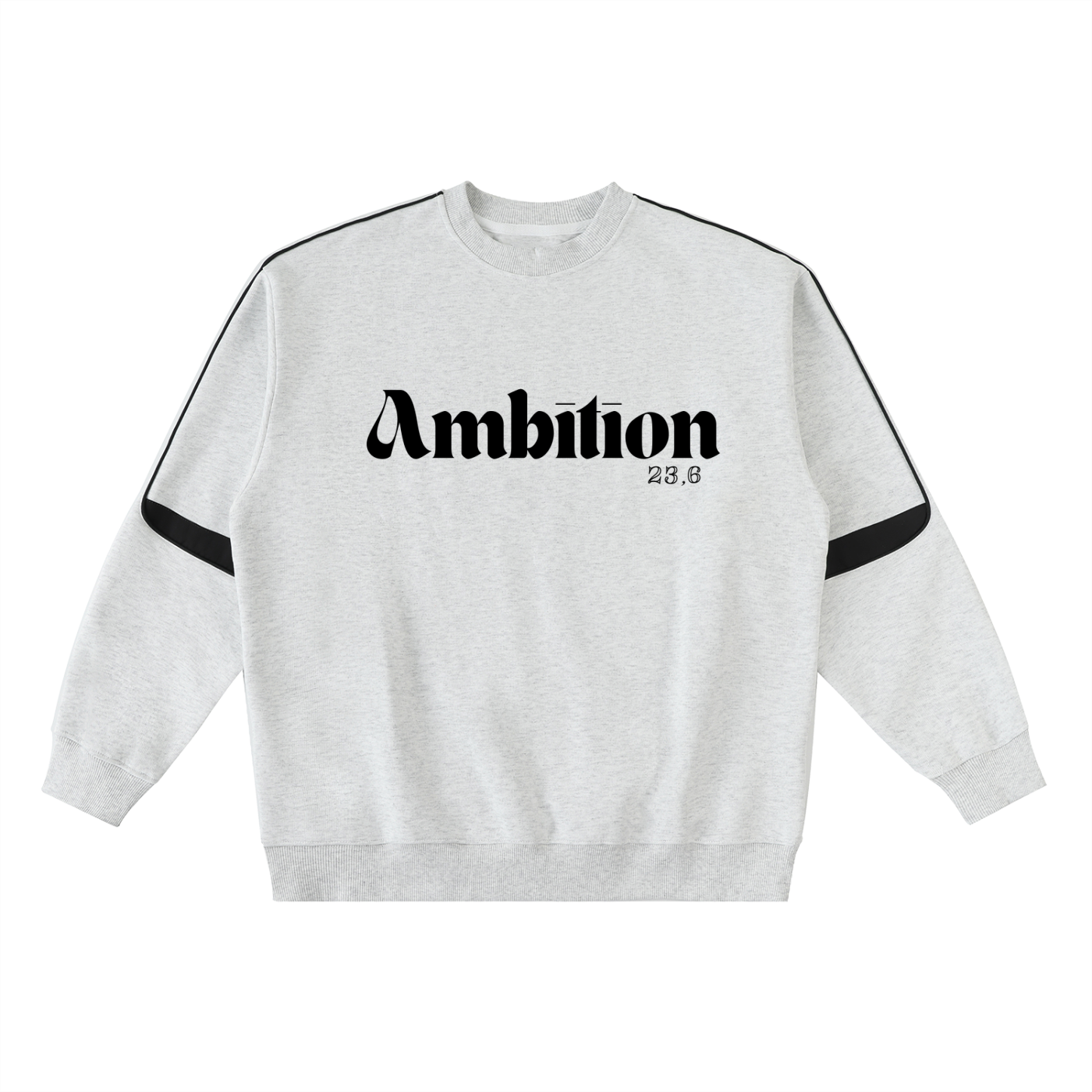 Ambition Oversized Crewneck Taped Sweatshirt Dark Logo 23.6
