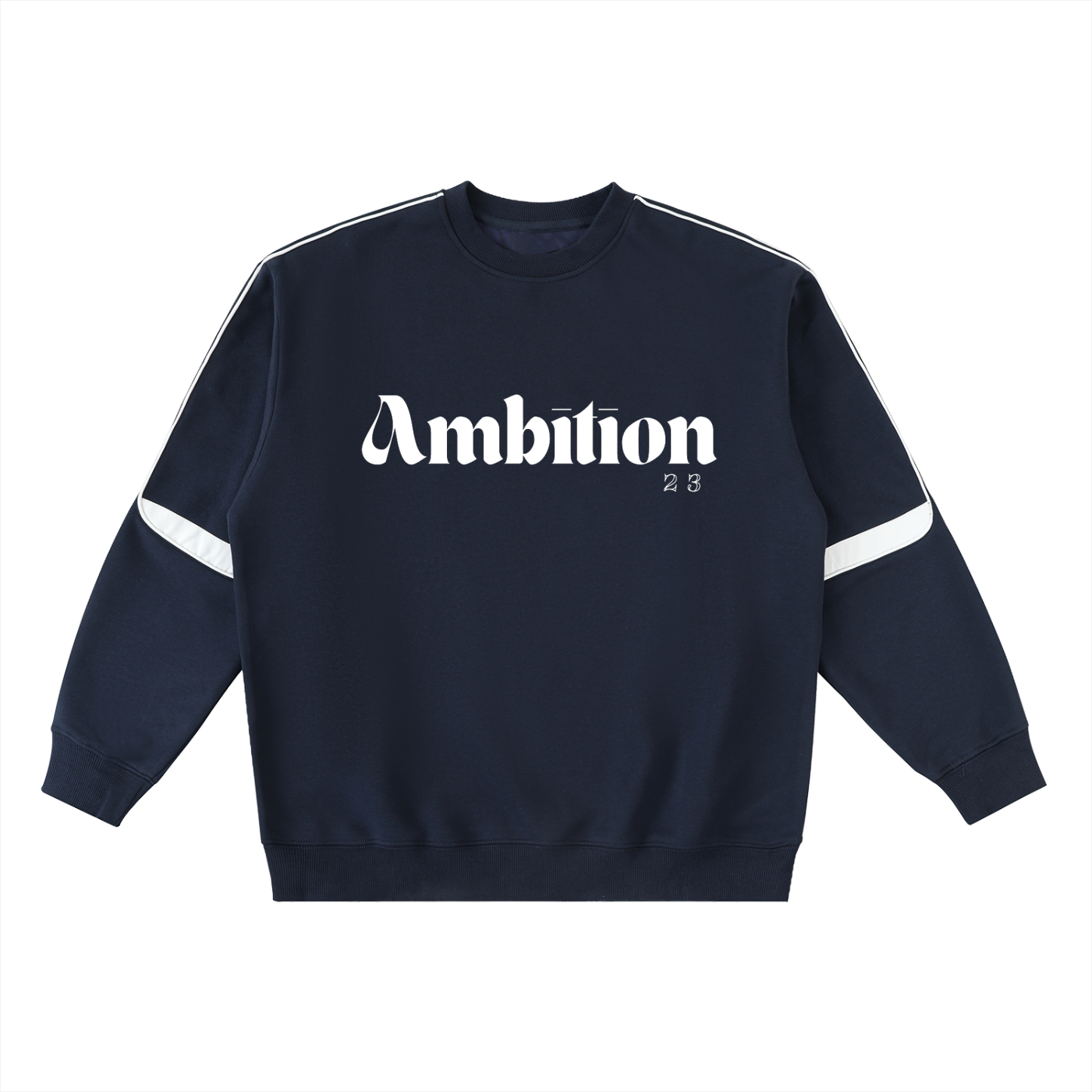 Ambition Oversized Crewneck Taped Sweatshirt Light Logo 23