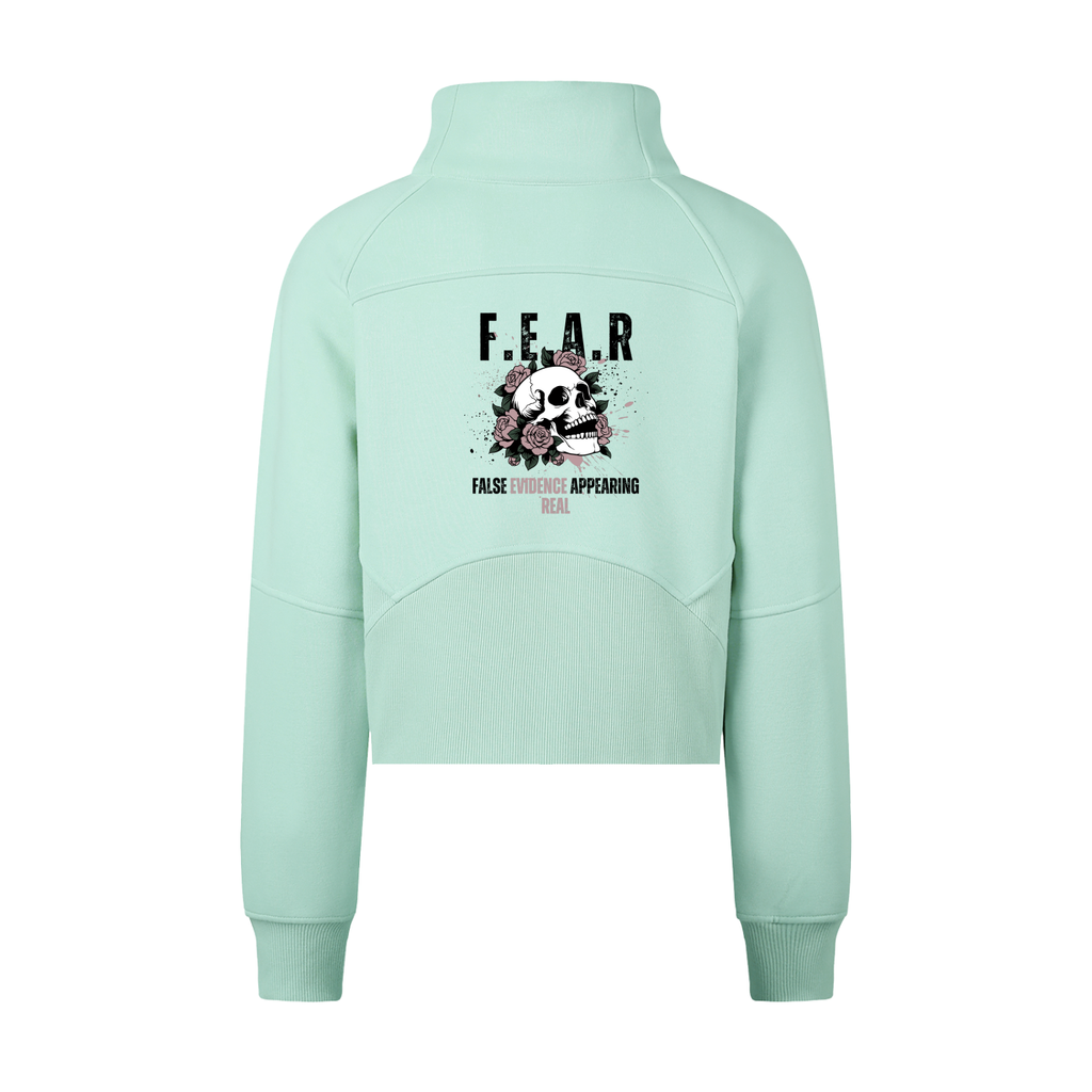 Cropped Half-Zip Sweatshirt